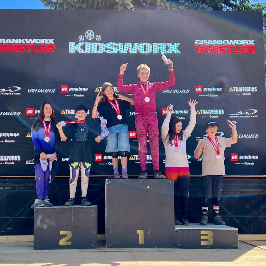 Podio de Kidsworx Enduro